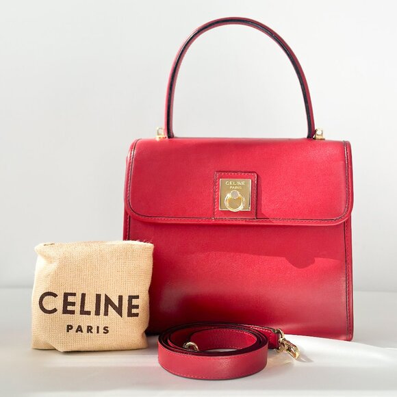 Celine Box Calf Leather Top Handle Bag - Picture 1 of 16